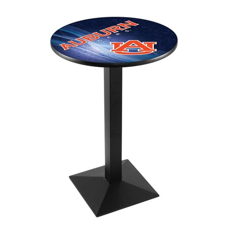 Holland Bar Stool Co 42" Blk Wrinkle Auburn Pub Table, 28" dia. Top L217B4228Auburn-D2